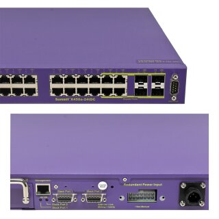 Extreme Summit X450a-24tDC 16153 48-Port RJ-45 GE Switch 4x 1G SFP