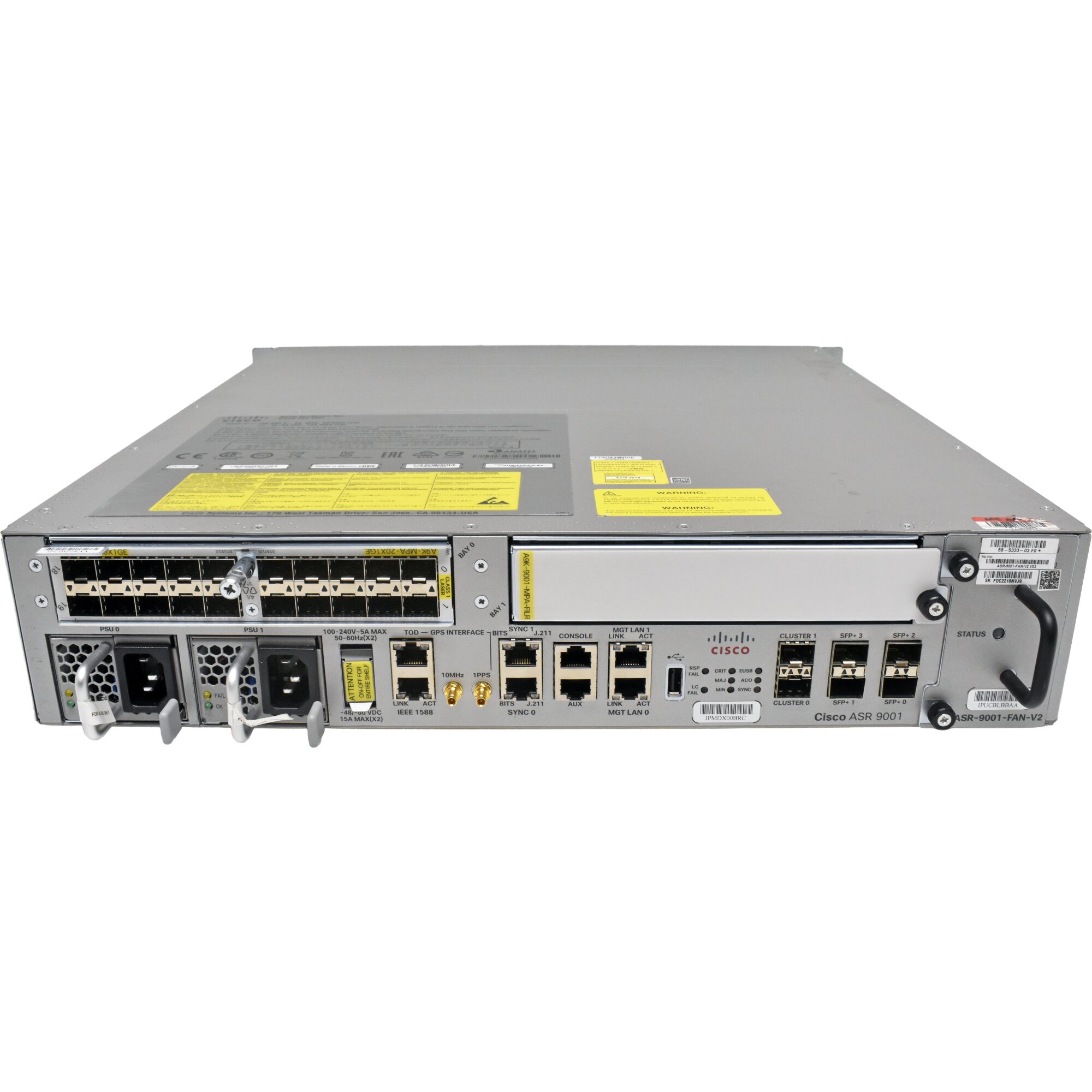 Cisco R42610 Rack Cisco ASR-9001 68-4260-08 ASRouter +Module A9K-MPA-20X1GE +Rack Ears ...