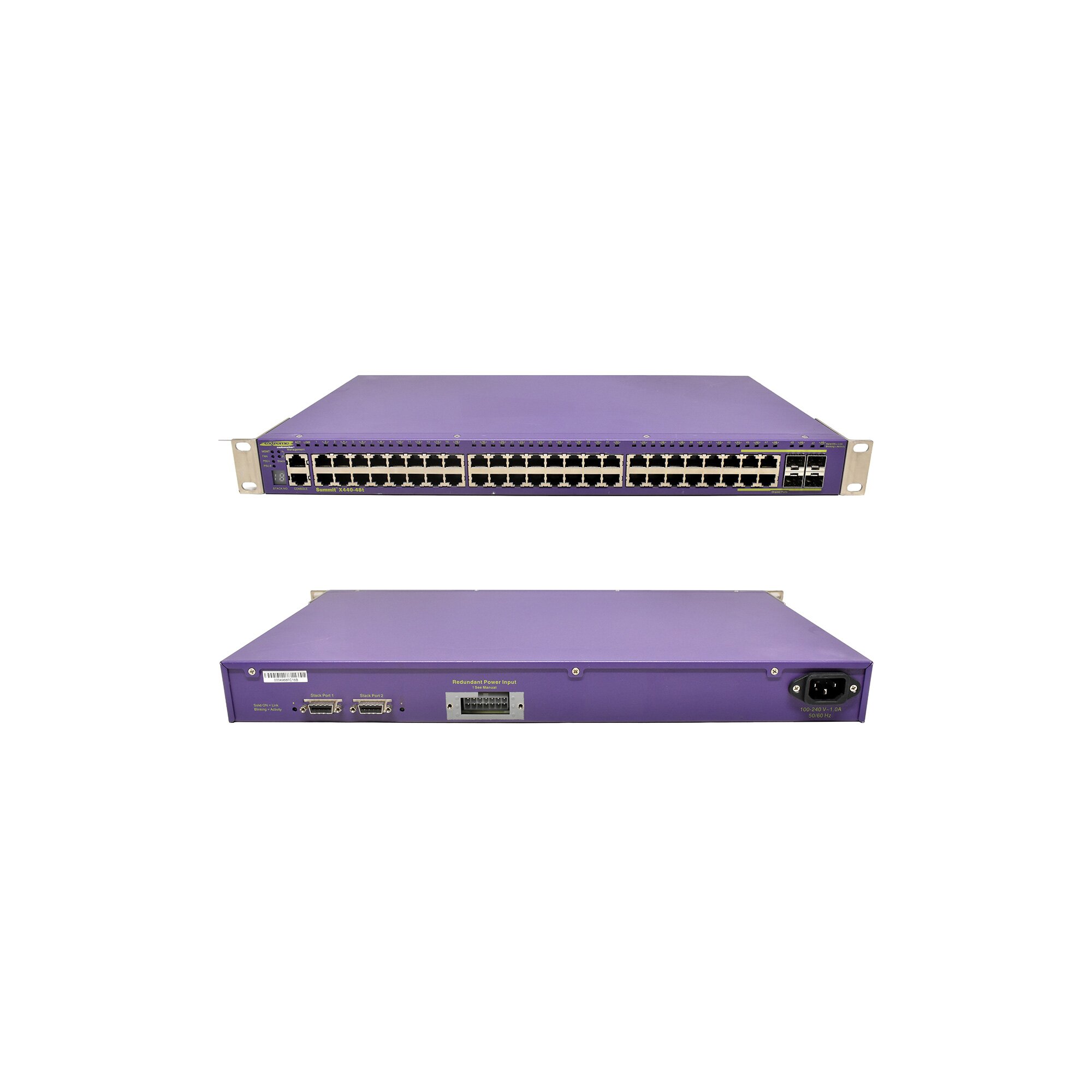 Sfp Fuel Rack Extreme Summit X440-48t 16505 48-Port RJ-45 GE Switch 4x SFP +Rack Ears ...