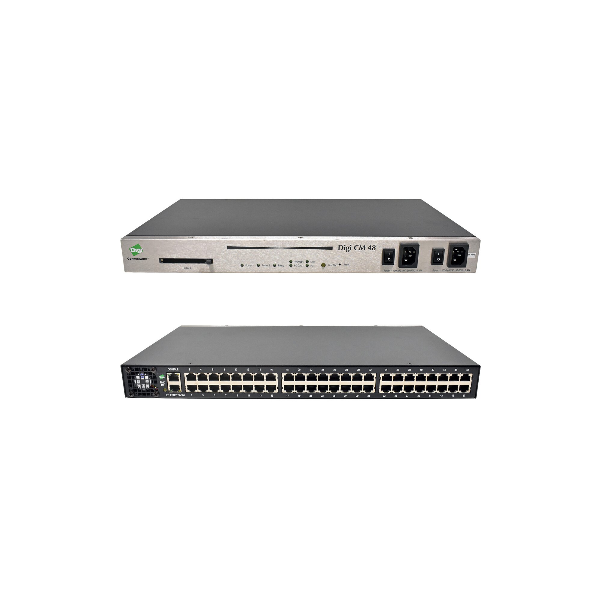 Digi CM 48 Dual Power 50001856-01 50000687-02 48-Port Console Server ...
