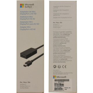 Microsoft Surface Adapter Model 1553 Mini Display Port - HD AV
