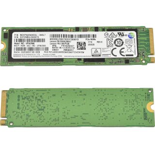 Lenovo Samsung SM961 MZ-VPW2560 SSD 256GB M.2 2280 NVMe PCIe 00UP439