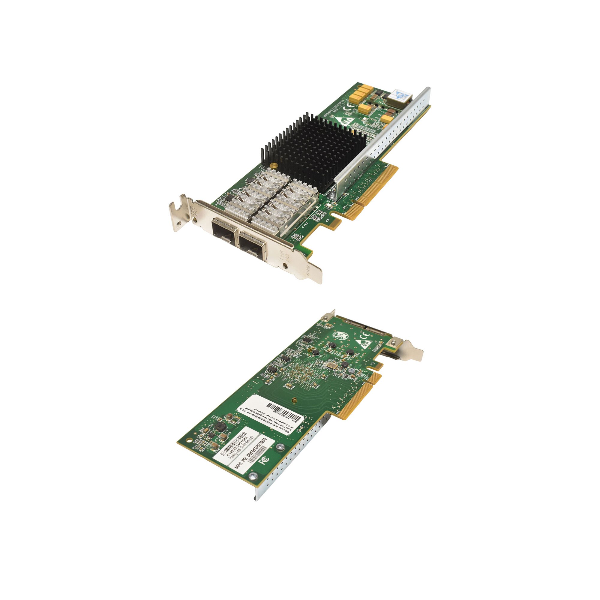 Silicom PE210G2SPI9B-XR Dual-Port FC SFP+ 10G PCIe x8 Netzwerkkarte LP ...