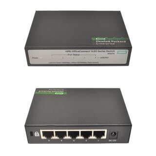 HP OfficeConnect 1420 Series 5G JH327A 5-Port RJ-45 GE Switch no PSU