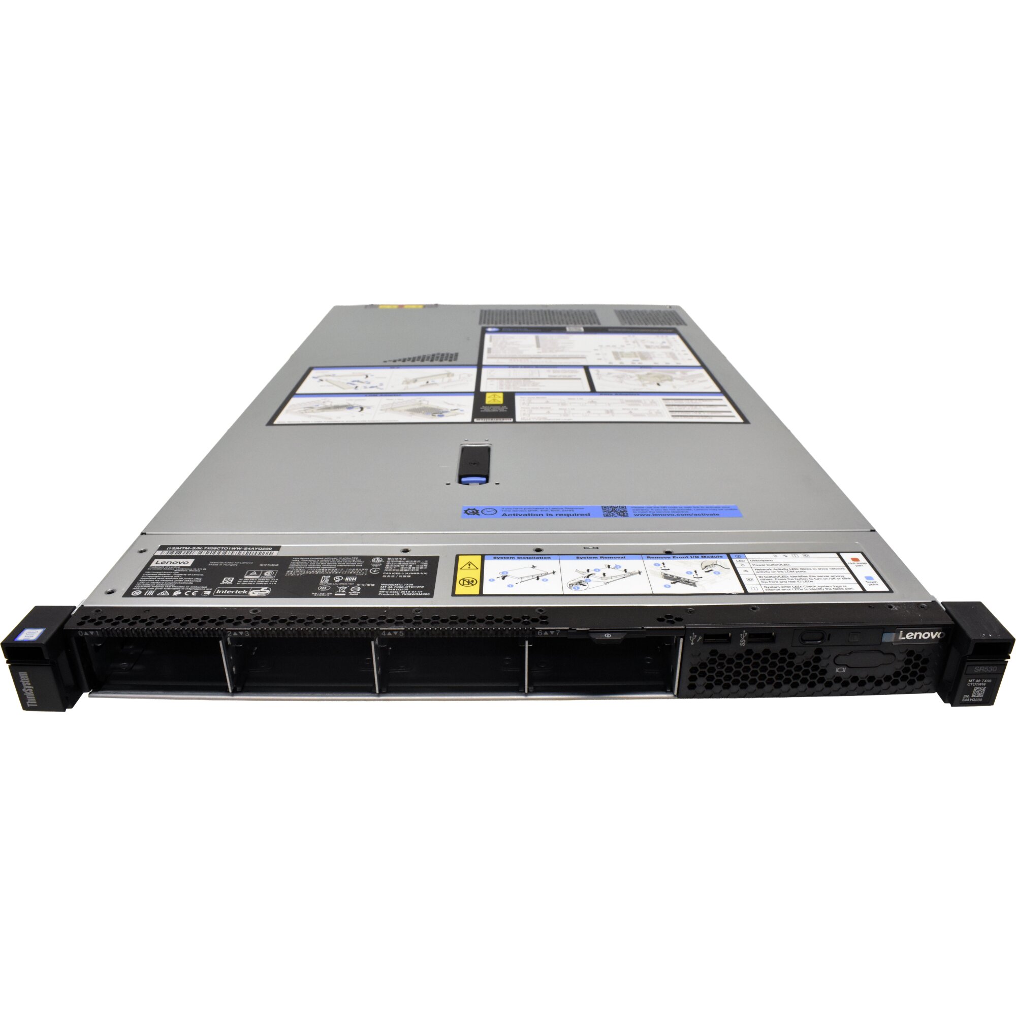 Lenovo ThinkServer SR530 no CPU no PC4 1x Heatsink Raid 730-8i-1G 8x ...