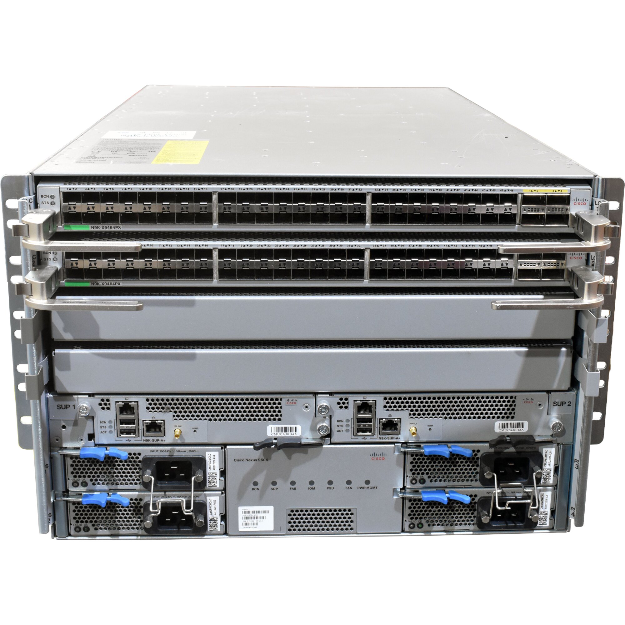 Cisco Nexus 9504 N9K-C9504 +2x Module N9K-X9464PX 2x Module N9K-SC-A+ ...