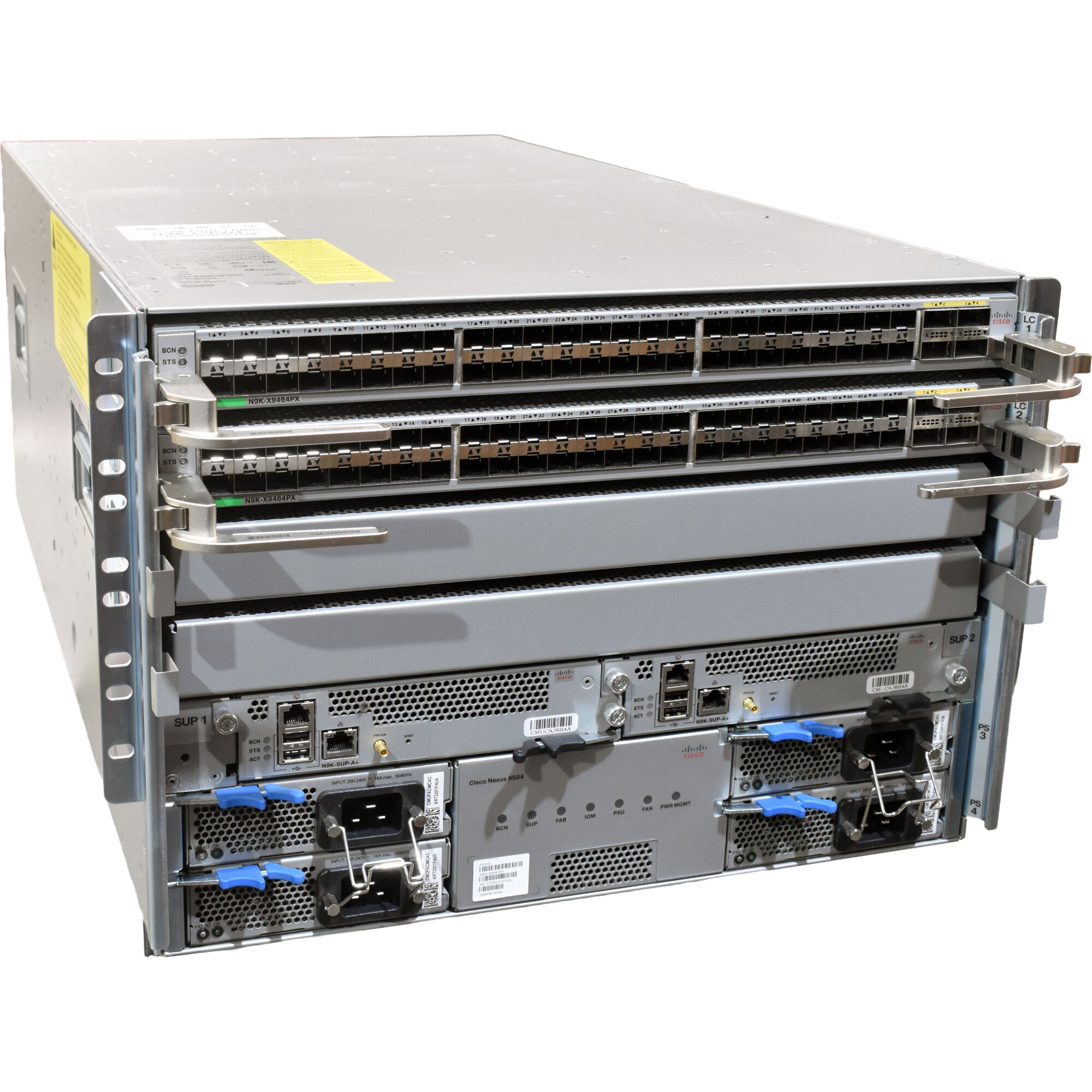 Cisco Nexus 9504 N9K-C9504 +2x Module N9K-X9464PX 2x Module N9K-SC-A+ ...