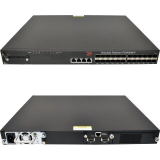 Brocade FastIron FCX624S-F 80-1002726-XX 24x SFP 4xRJ45  Switch 2x 16G CX4 1xPSU
