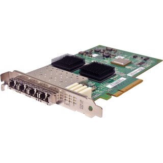QLogic QLE2564 PX4810402 Quad-Port 8G SFP+ PCIe x8 Network Adapter 4x Mini GBIC