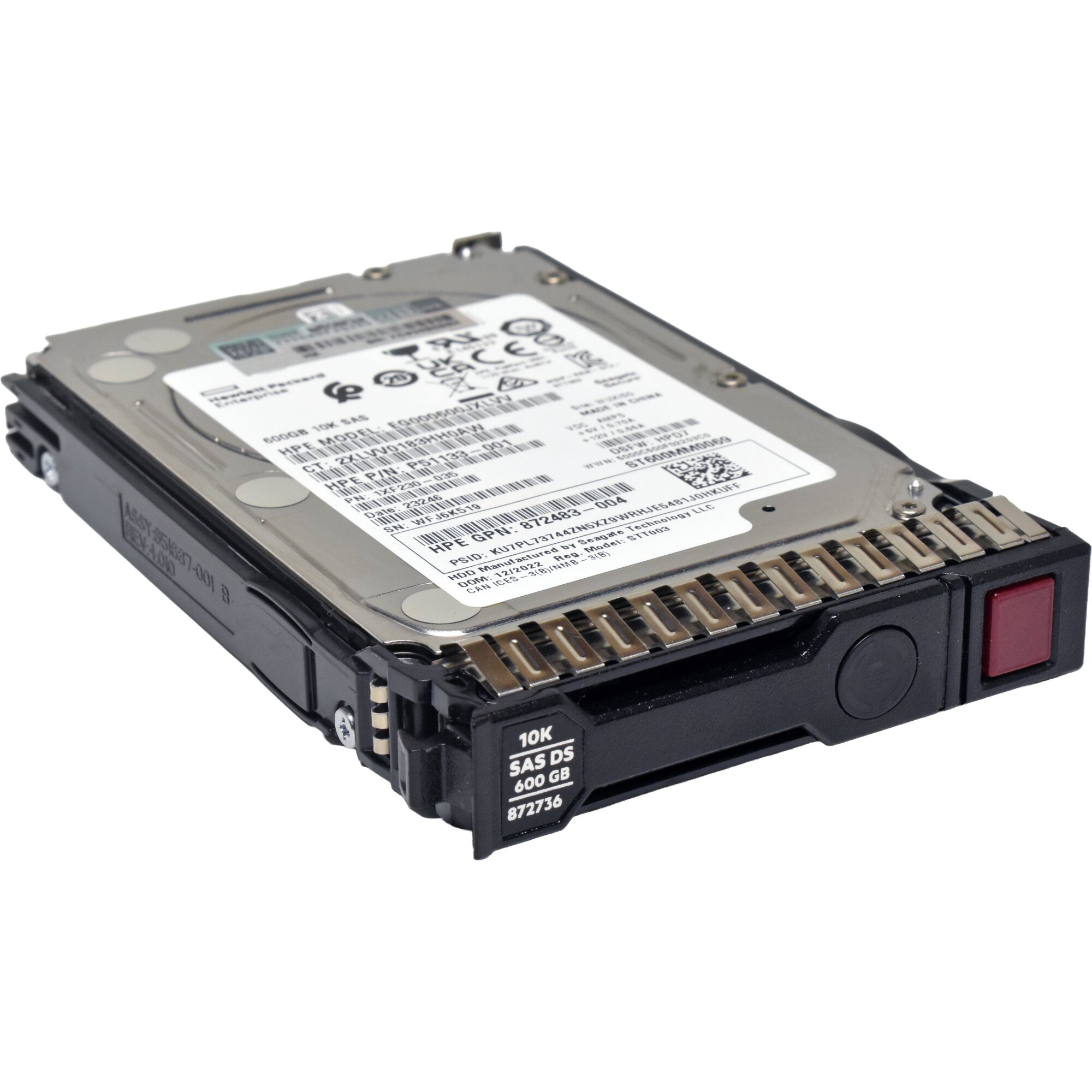 HP Seagate 600GB 2 5 10K 12G SAS SED HDD ST600MM0069 872736 001 Caddy HP Seagate 600GB 2 5 10K 12G SAS SED HDD ST600MM0069 872736 001 Caddy