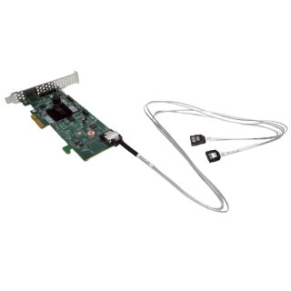 Areca ARC-120301-4I0B-NL Quad-Port 6 Gb/s SATA RAID Controller PCIe x4 +Cable FP