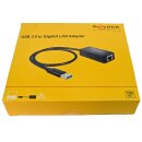 Delock 62121 Adapter 1xUSB 3.0 Type A to 1x GbE LAN RJ-45 Cable 50cm + CD NEW