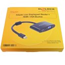 Delock 65553 Adapter 1x mini DisplayPort to1x VGA 1x HDMI Buchse 18 cm Cable NEW