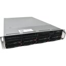 Supermicro CSE-825 2U Rack Server Mainboard X12DPi-N6 2x Intel Gold Prozessor 6342 2.80 GHz 24C 256GB RAM 2x 960GB NVMe 8 Bay 3.5 Zoll