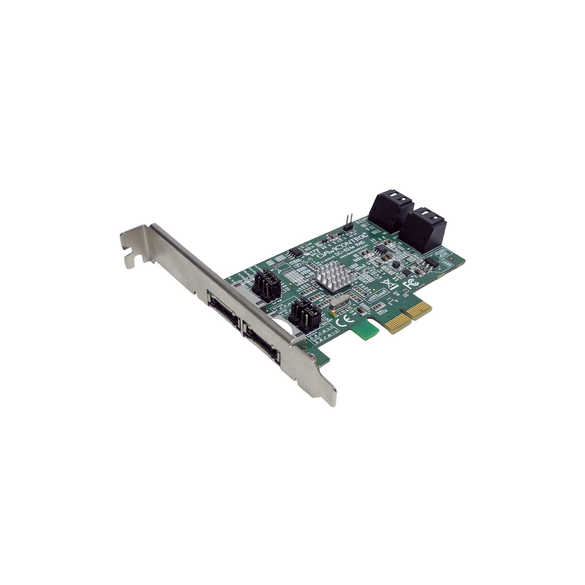 DAWICONTROL DC-624E RAID 6-Port PCI-Express x2 SATA RAID Controller FP ...