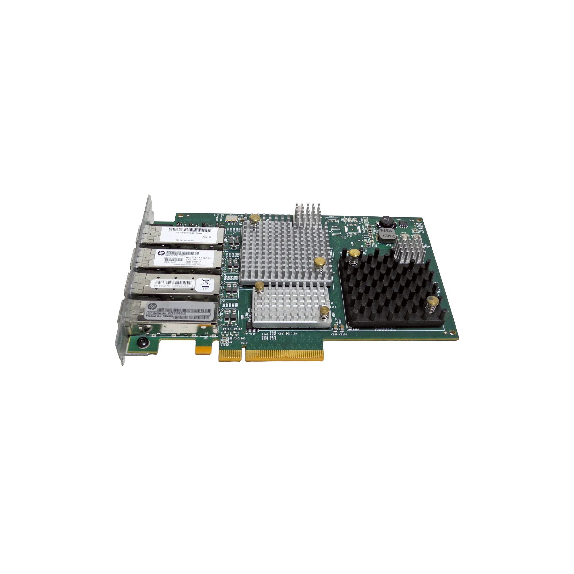 HP QR486A Emulex LPE12004 Quad-Port 8Gb PCIe x8 FC Server Adapter PN ...