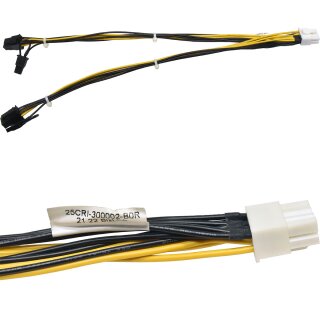 Gigabyte G431-MM1 Graphics Card Y-Power Cable 30cm 25CRI-300002-BOR 8 PIN to 2x8(6+2) Pin