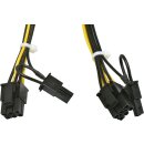 Gigabyte G431-MM1 Graphics Card Y-Power Cable 30cm 25CRI-300002-BOR 8 PIN to 2x8(6+2) Pin