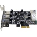 DeLock 89281 Quad-Port USB 3.0 Type-A PCIe2.0  x1 Adapter...