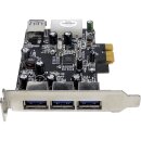 DeLock 89281 Quad-Port USB 3.0 Type-A PCIe2.0  x1 Adapter Card FP