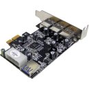 DeLock 89281 Quad-Port USB 3.0 Type-A PCIe2.0  x1 Adapter Card FP