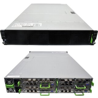 Fujitsu Primergy CX400 M1 4 Node Server 4x Node CX2550 M2 no CPU no DDR4 RAM 1xLPE16002 1xOCE14102