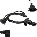 3xNetzkabel C14 C13 Power Kabel Schwarz 1m 10A 250V...