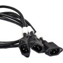 3xNetzkabel C14 C13 Power Kabel Schwarz 1m 10A 250V Verlängerung for G431-MM1