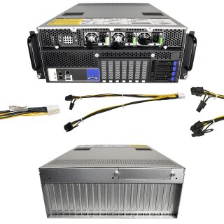 Gigabyte G431-MM1 Server AMD EPYC 7352 CPU 0GB PC4 RAM 10x Y-Power Cable Grafik 3xPowercord