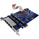 Junghanns QuadBRI 2.0 PCIe x1 ISDN - VoIP Netzwerkkarte...
