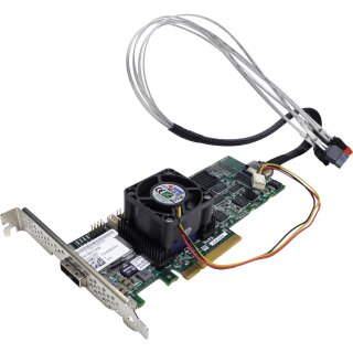 Adaptec ASR-6445 512MB 6G SAS/SATA RAID Controller FP+Cable +Fan TCA-00320-03-C