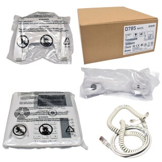 Snom D785 PoE Systemtelefon white 4.3" DSP HD-Audio Dual-Display +Standfuß NEW NEU