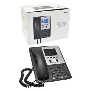 Snom 821 Black SIP-based PoE IP Phone 3.5" TFT Color Display +Stand +PSU NEW NEU