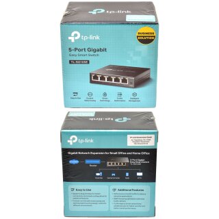 TP-Link TL-SG105E Easy Smart Switch 5-Port RJ-45 10/100/1000 Mbps NEU OVP