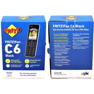 AVM Fritz!Fon C6 Black DECT Komforttelefon  für ihre Fritz!Box Farbdisplay NEU