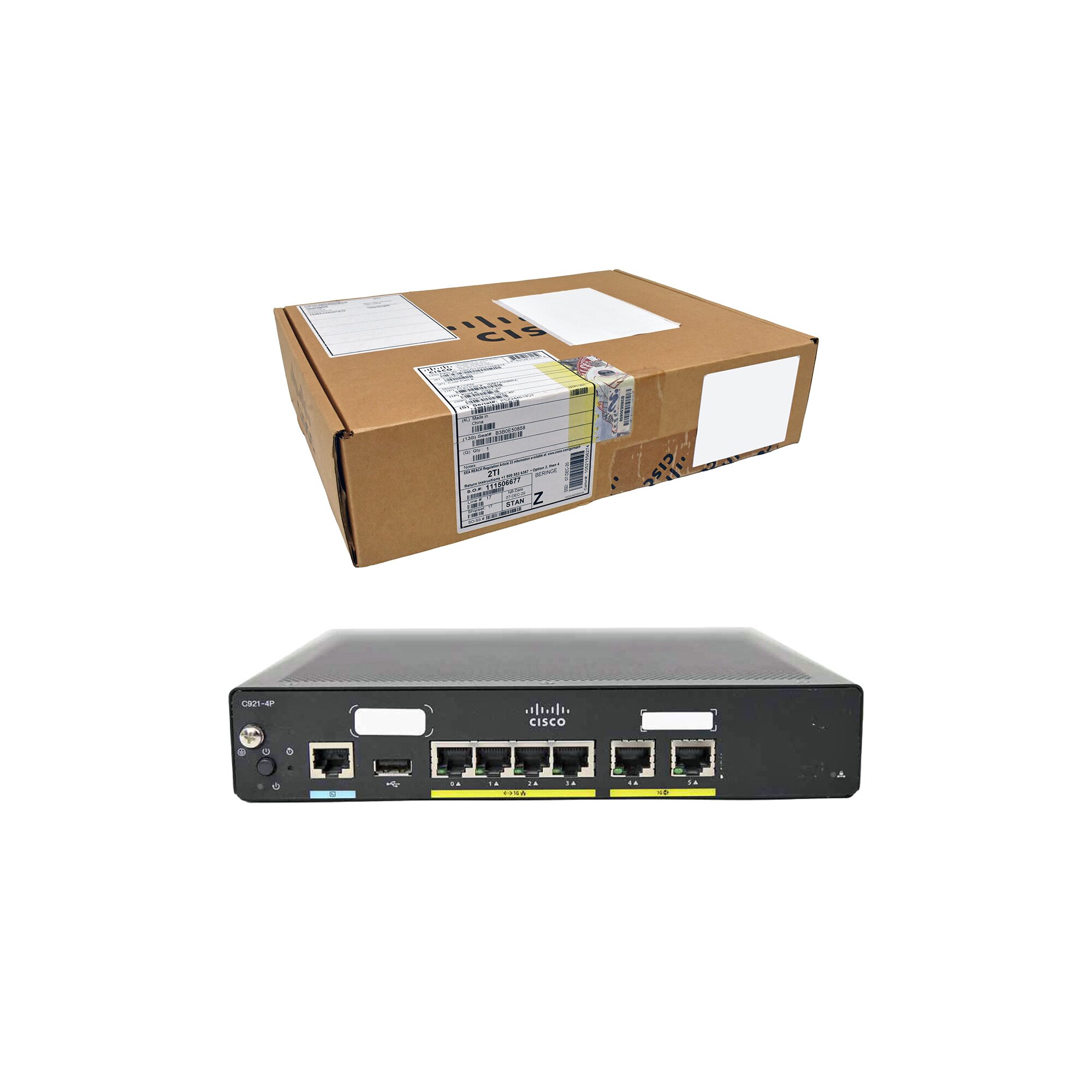 Cisco C921-4P Quad-Port RJ-45 GE Integrated Services Router 2x GE WAN ...
