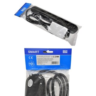 Bachmann SMART 381.147K 6-fach Steckdosenleiste 1,5m schwarz NEW NEU