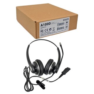 Snom A100D 0004342 wired binaural Headset NEW NEU