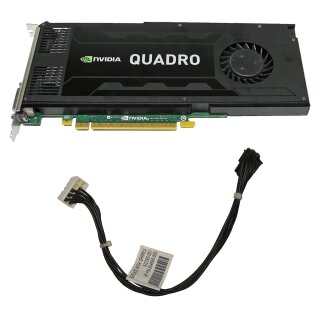 HP NVIDIA QUADRO K4000 GK106 Graphics Card 3GB GDDR5 PCIe x16 700104-001 713381-001 +Cable