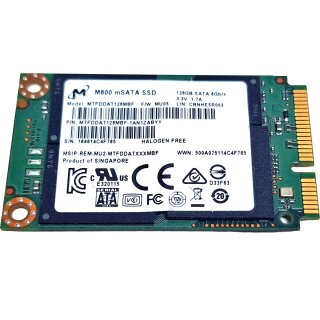 NetApp 501-01119 Micron M600 mSATA SSD 128GB Boot Drive for FAS2650 FAS8200