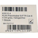 EFP Elektronik K5510.4 RJ-45 Patchkabel S/FTP Cat.6 LSZH 4m grau NEW NEU