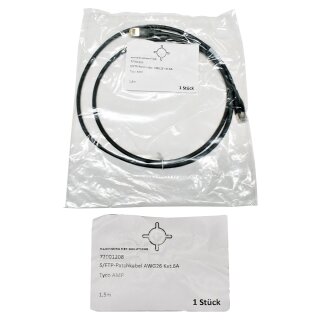 Geiger 72001208 RJ-45 S/FTP-Patchkabel AWG26 Kat.6A Tyco AMP 1,5m schwarz NEW NEU