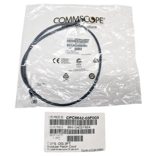 CommScope D8PS-DG-3FT CPC6642-03F003 RJ-45 Cat.5e Power SUM Modular Patch Cord 0,9m gray NEW NEU
