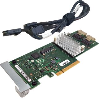 Fujitsu D2607-A21 GS2 Dual-Port 6Gb PCIe x8 SAS RAID Controller LP +2x SAS Cable