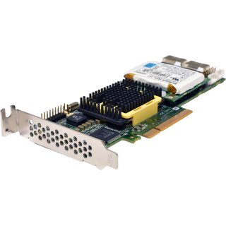 Adaptec ASR-5805 2-Port 3G SAS RAID Controller 512MB PCIe x8 +BBU LP
