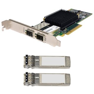 Lenovo Emulex LPe31002 01KR609 Dual-Port 16G SFP+ FC HBA PCIe x8 +Mini GBICs FP