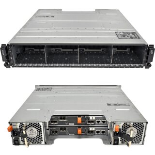 Dell PowerVault MD3420 24x Bay 2.5  0x HDD 2x 12G SAS 4 E02M Controller 2x 600W