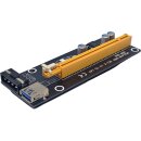 PCIE164P-N03 VER 006 PCI-E 1x to 16x Backplane black +Adapter PCE2PCE-N06 black +USB 3.0 Cable 60cm black