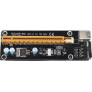 PCIE164P-N03 VER 006 PCI-E 1x to 16x Backplane black +Adapter PCE2PCE-N06 black +USB 3.0 Cable 60cm black