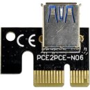 PCIE164P-N03 VER 006 PCI-E 1x to 16x Backplane black/yellow +Adapter PCE2PCE-N06 black +USB 3.0 Cable 60cm black